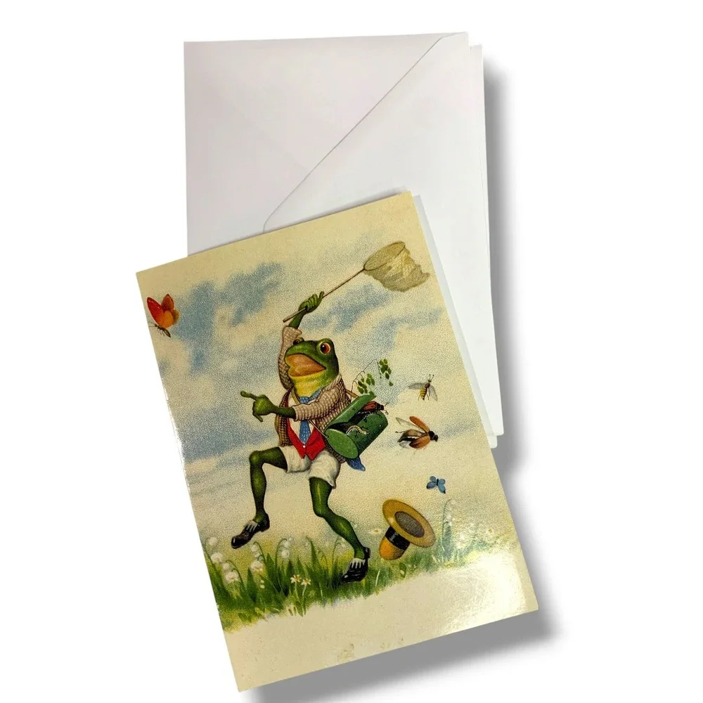6 Greeting Cards with Envelopes The Lora Verner Collection of Frogs Gift Pack